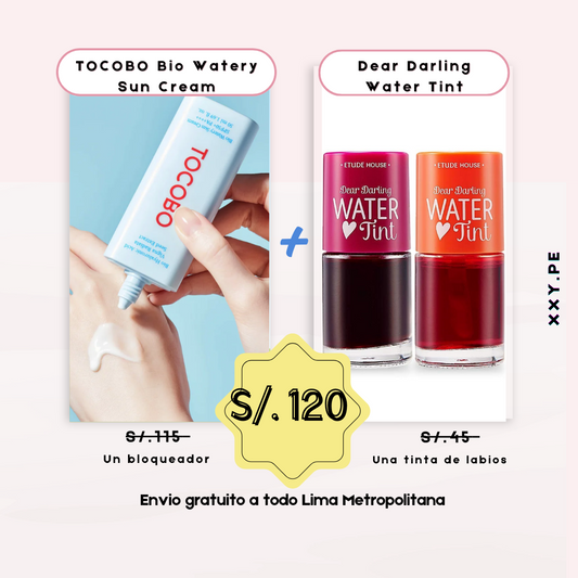 Tocobo Bio Watery Sun Cream + Dear Darling Water Tint